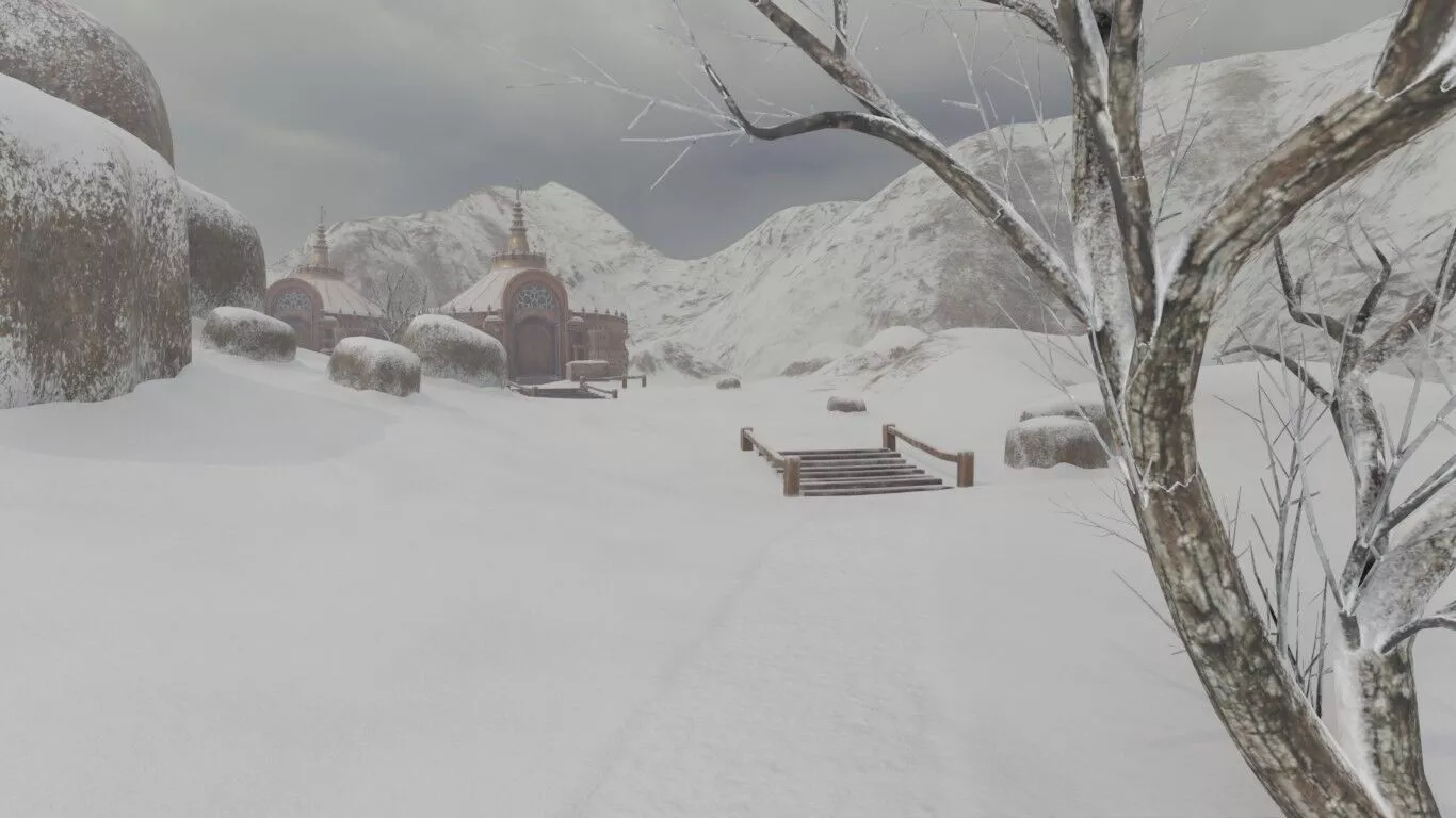 Snowy Mountain Retreat 3D model