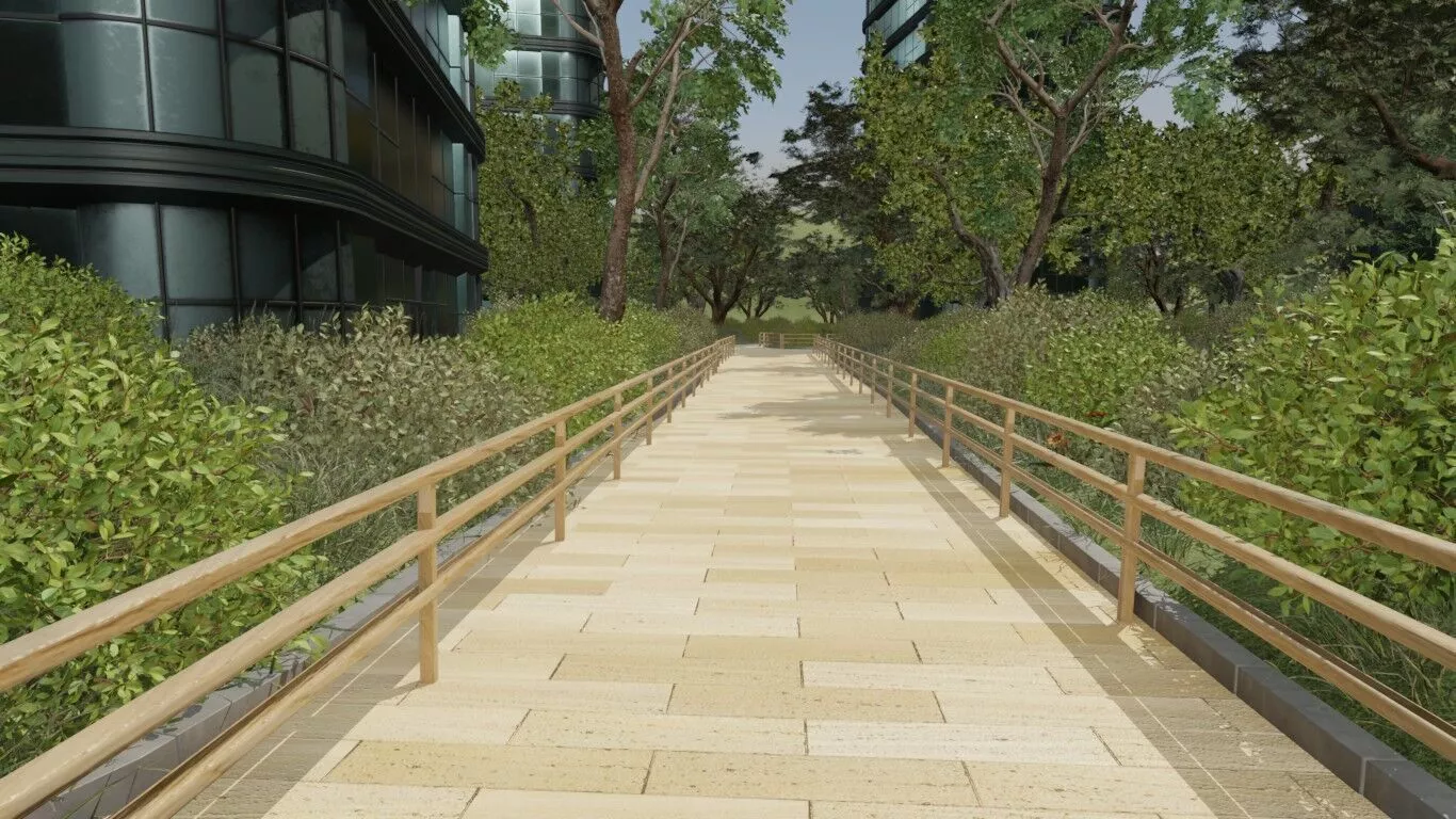 Urban Green Space Design 3D model