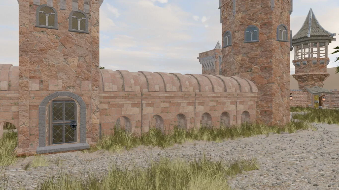 Medieval Castle Layout 3D model