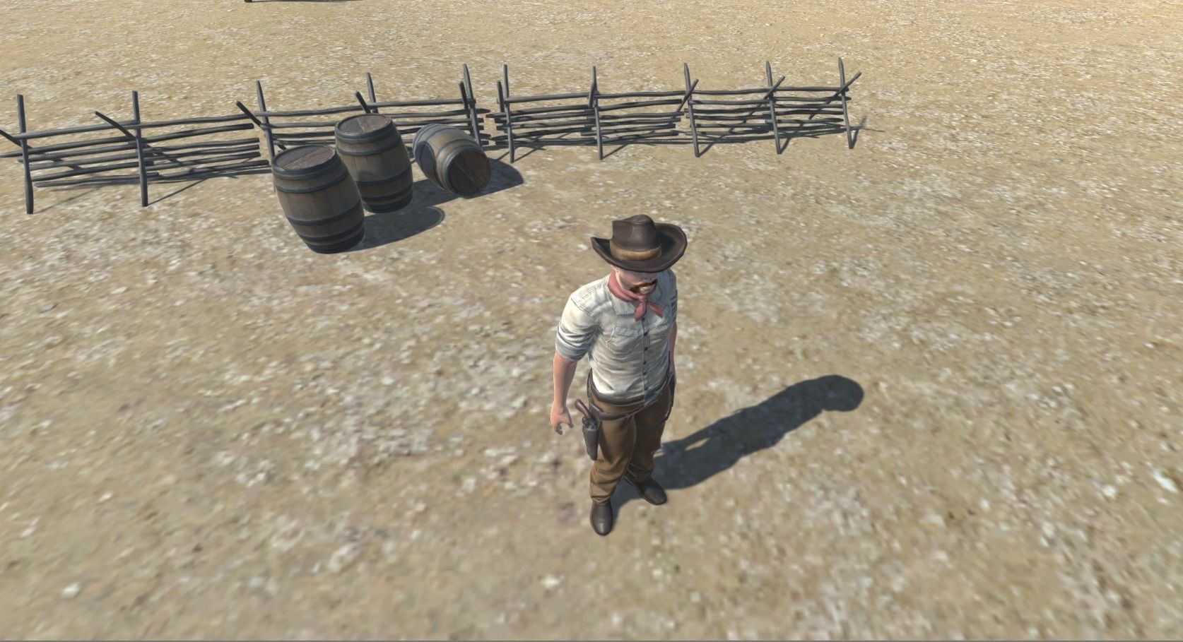 Western Cowboy Low-poly 3D model_7