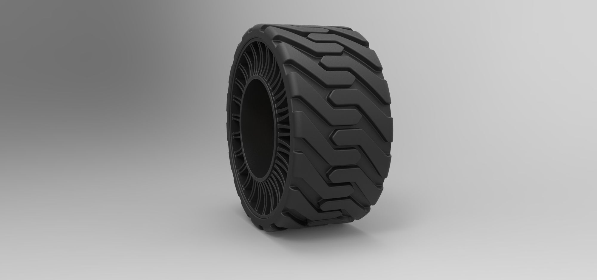 Twheel from Front loader 3D model_1