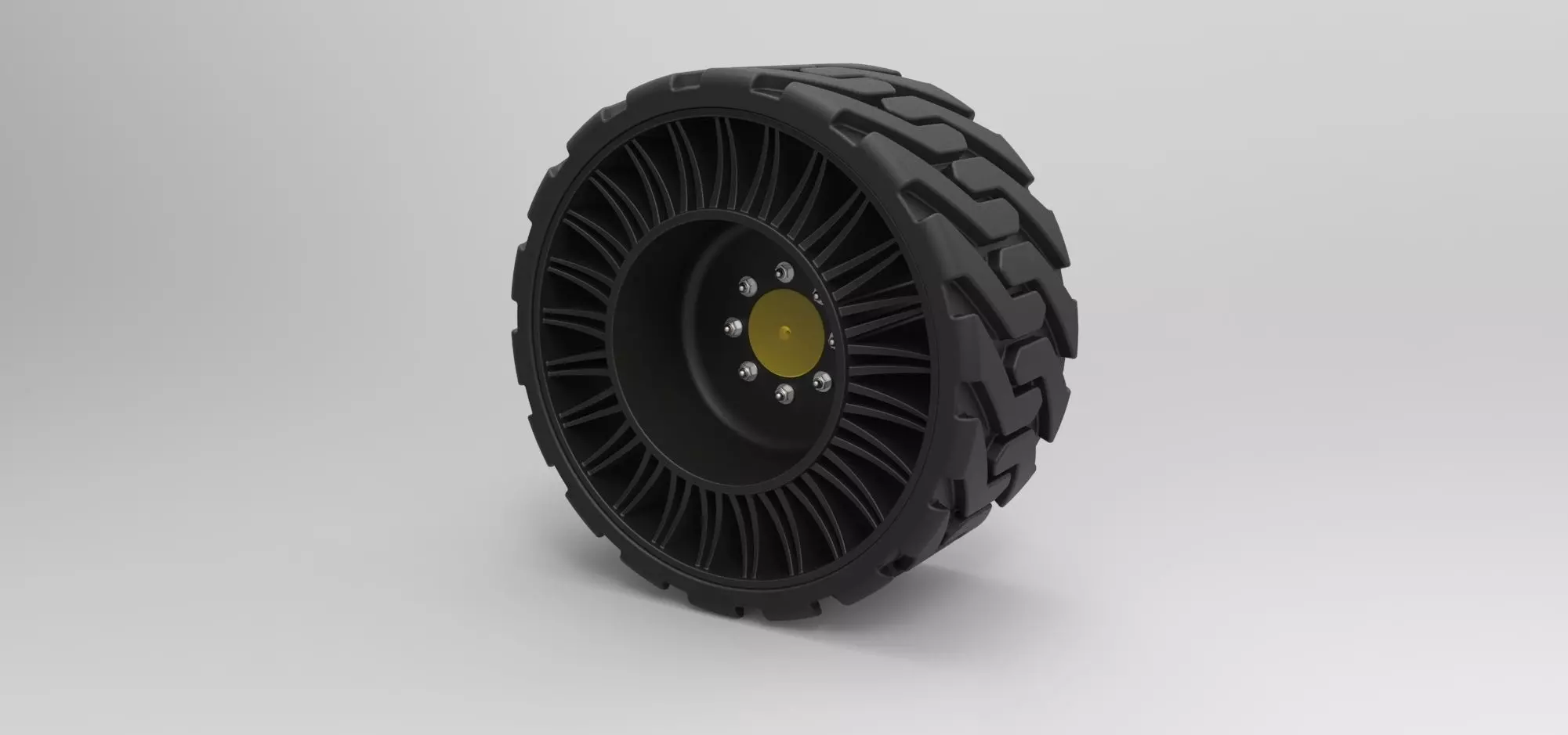 Twheel from Front loader 3D model_0