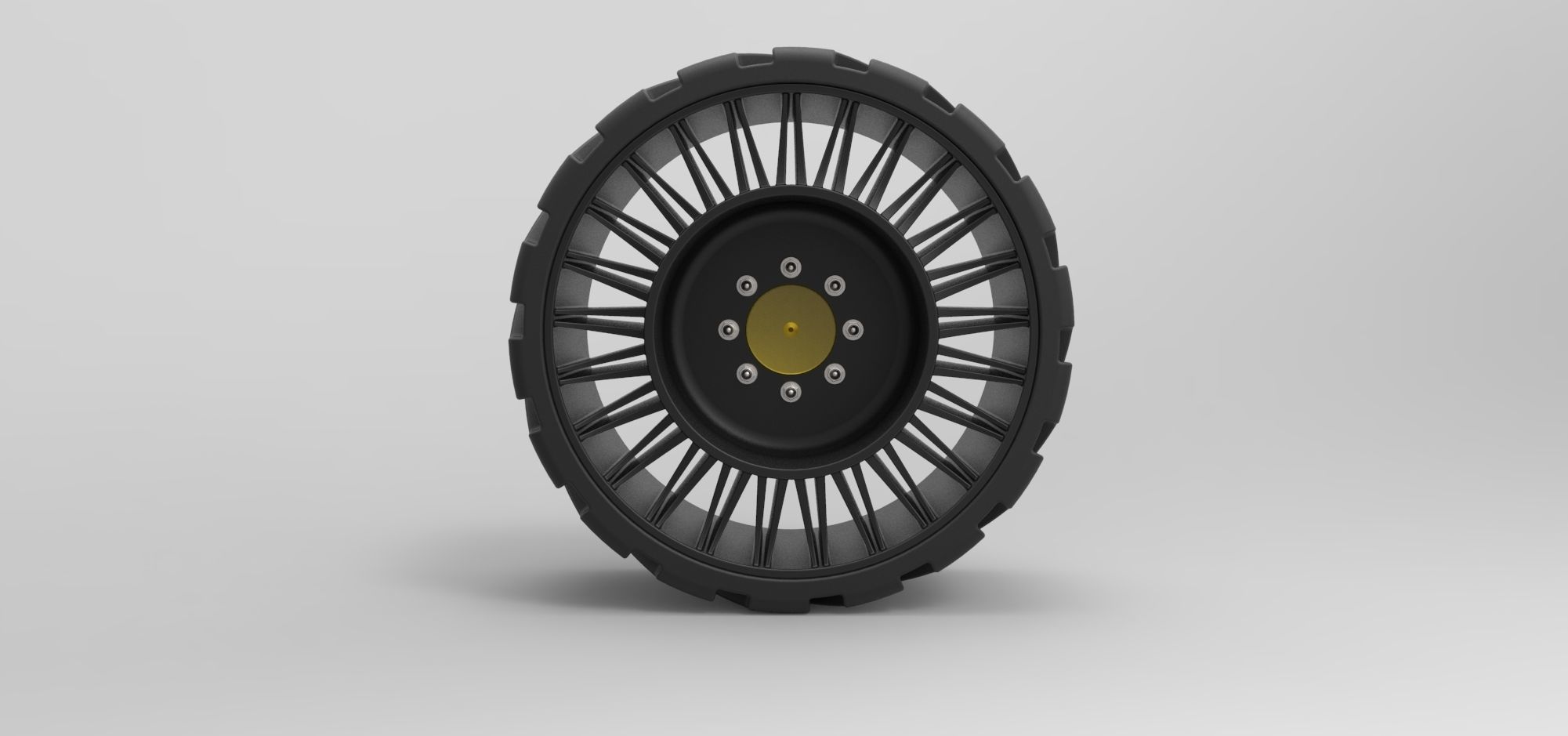 Twheel from Front loader 3D model_4