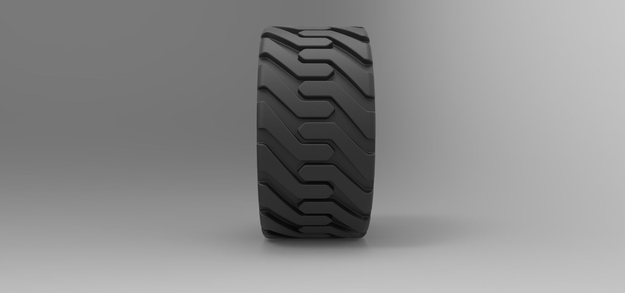 Twheel from Front loader 3D model_2
