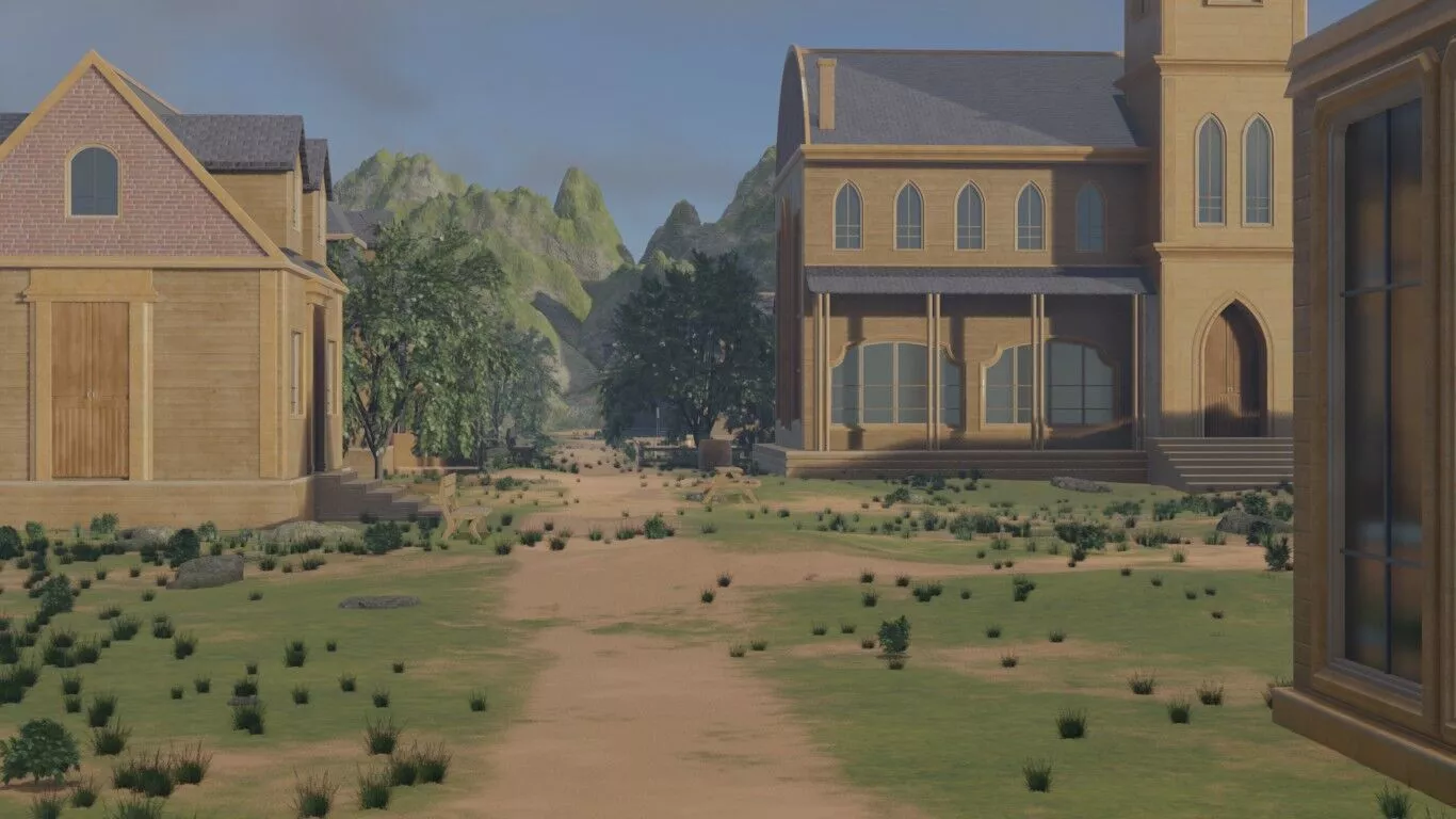 Graveyard Village 3D model