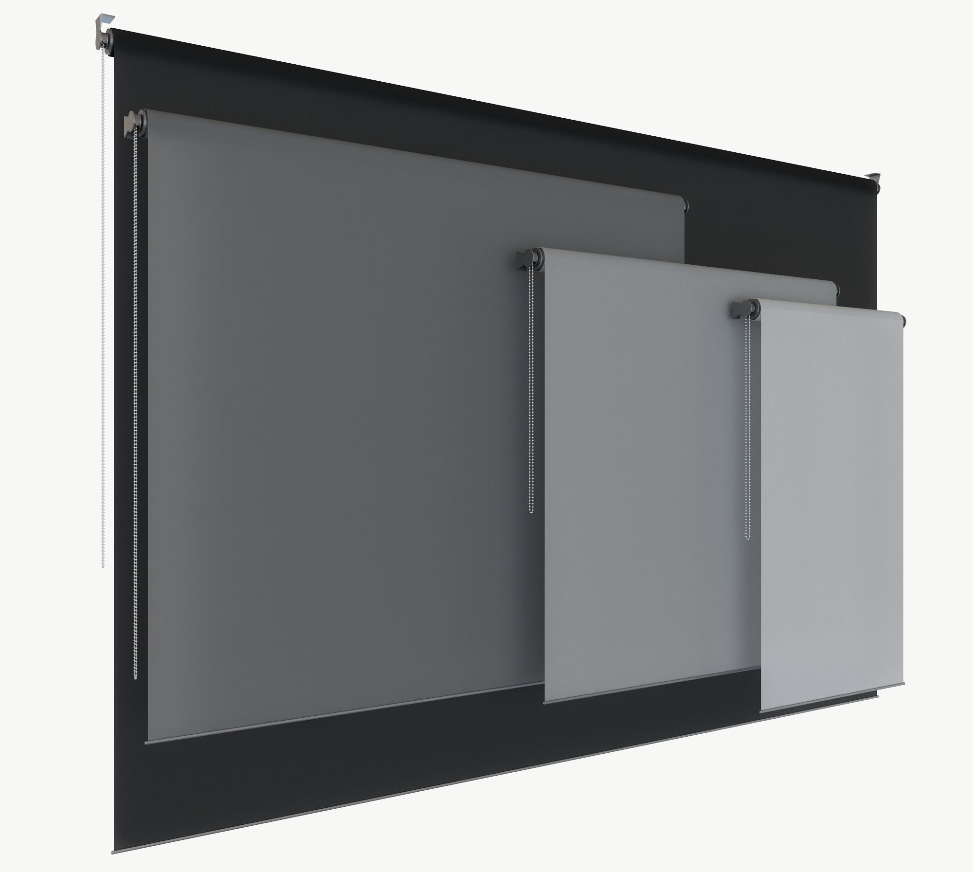 Roller Blinds Animated 3D model_2