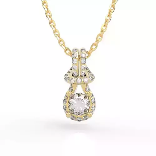 Classic Diamond Halo Pendant