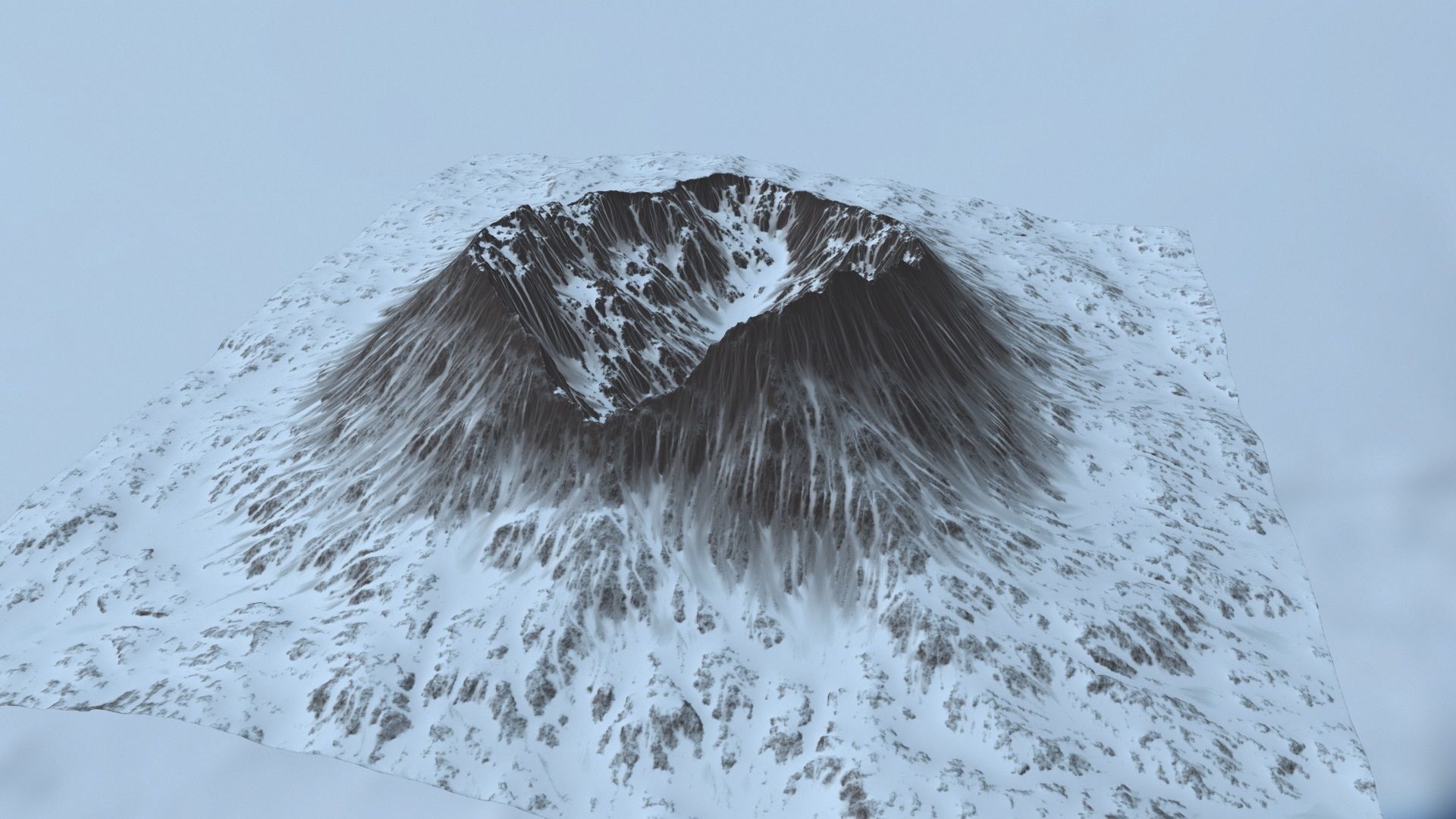 Snow Mountain Low-poly 3D model_7
