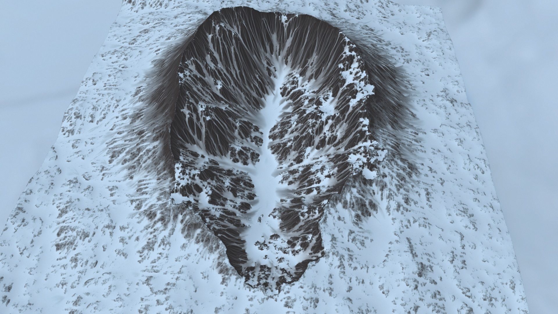 Snow Mountain Low-poly 3D model_5