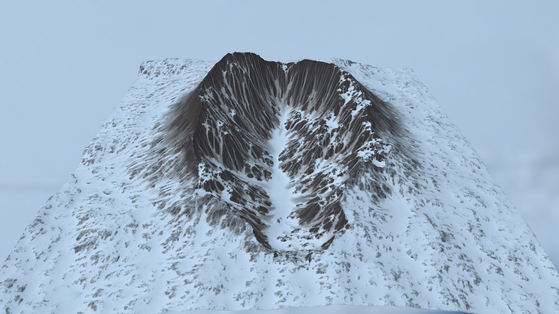 Snow Mountain Low-poly 3D model_6