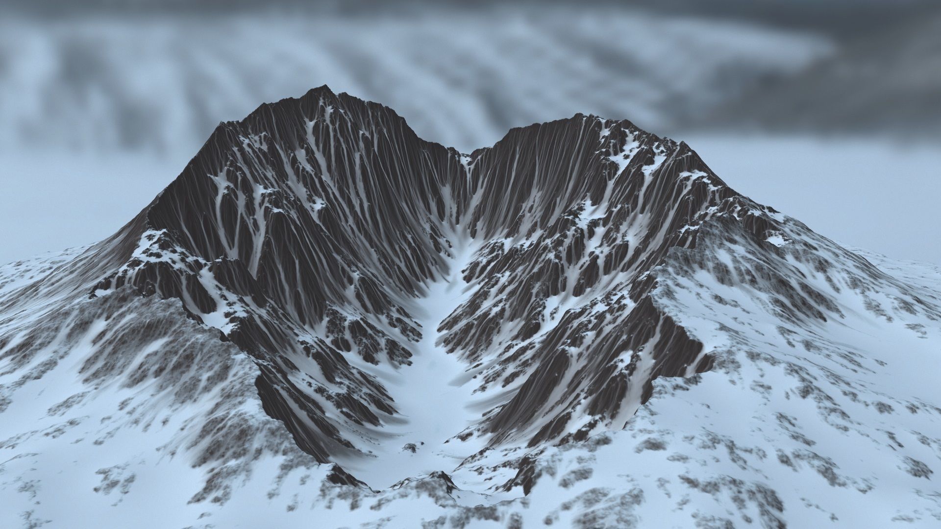 Snow Mountain Low-poly 3D model_20