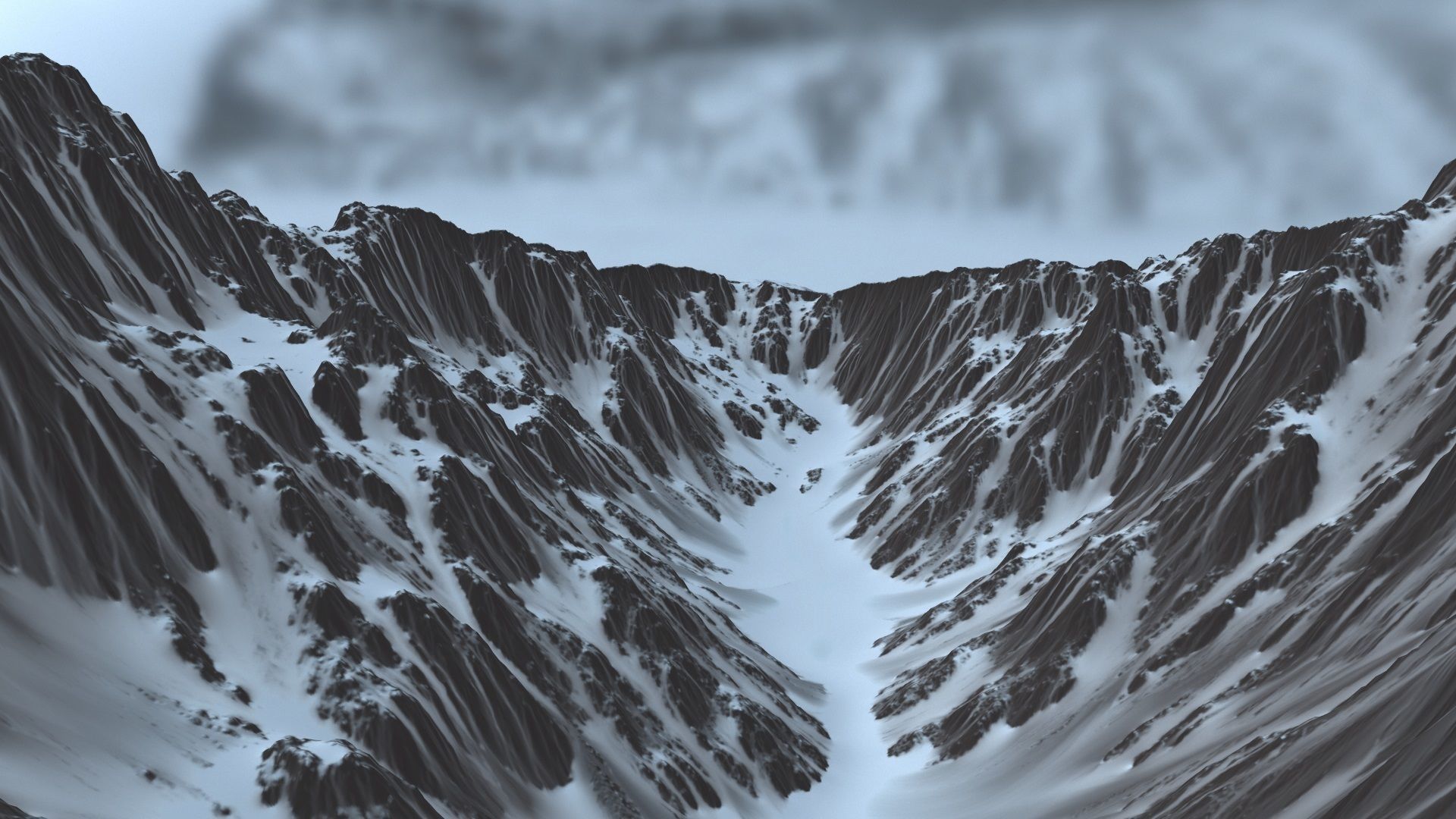 Snow Mountain Low-poly 3D model_18