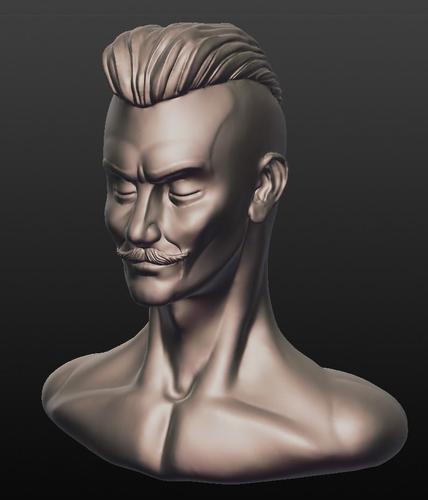 Sculpted hipster 3D model