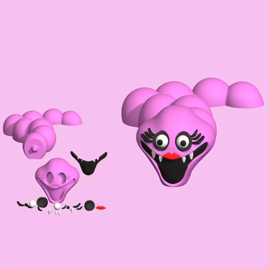 ROBLOX HUNGRY WORM PHASE 2 Mommy STL Multipart 3D Model 3D print model