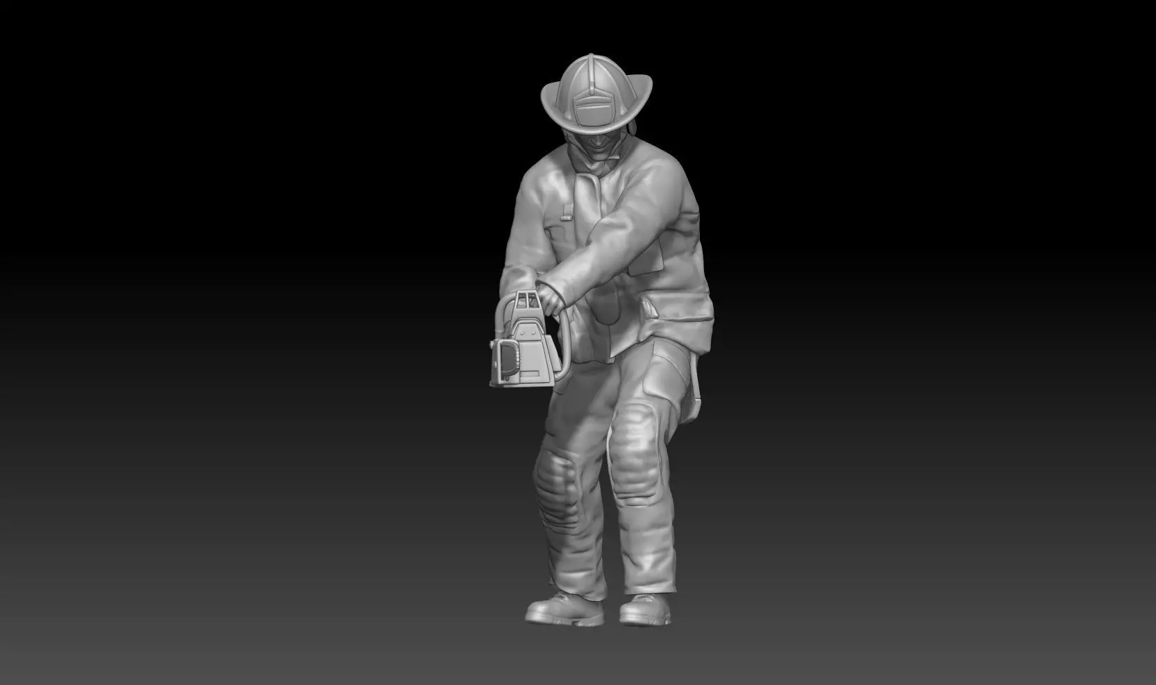 FIREFIGHTER man 2 3D print model