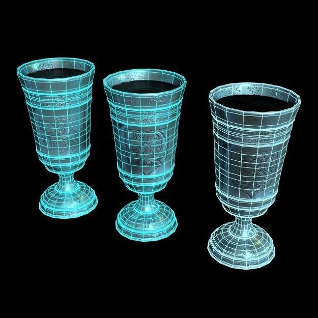 Medieval goblet Low-poly 3D model