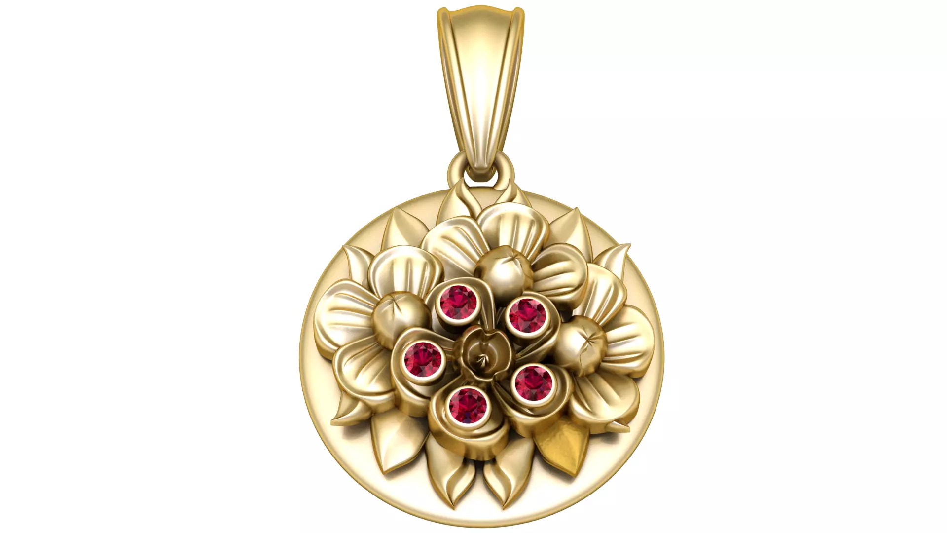 Luxury Floral Cluster Medallion 3D Printable Model 3D print model