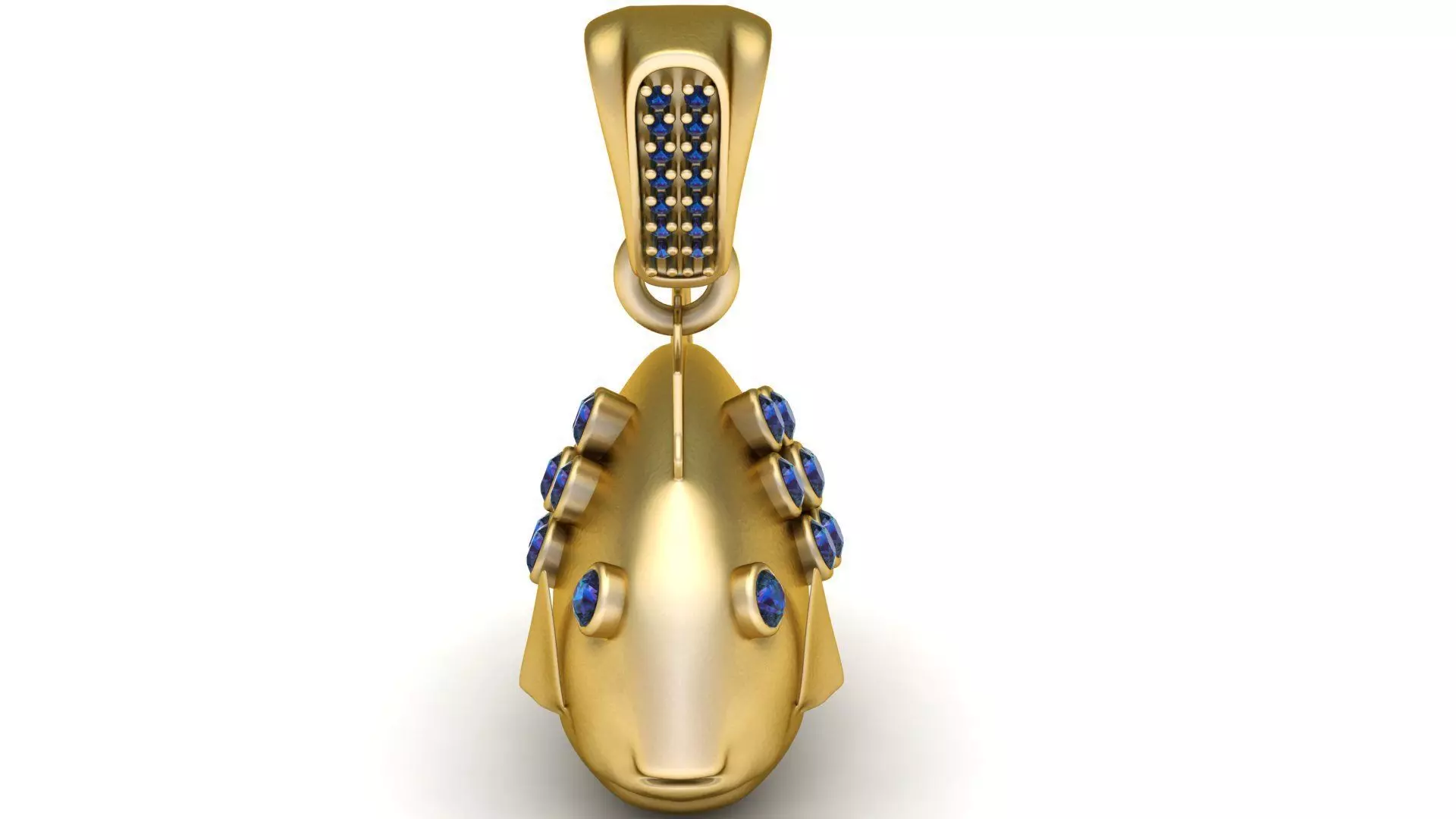 Ocean Guardian Fish Head Pendant 3D Printable Model 3D print model