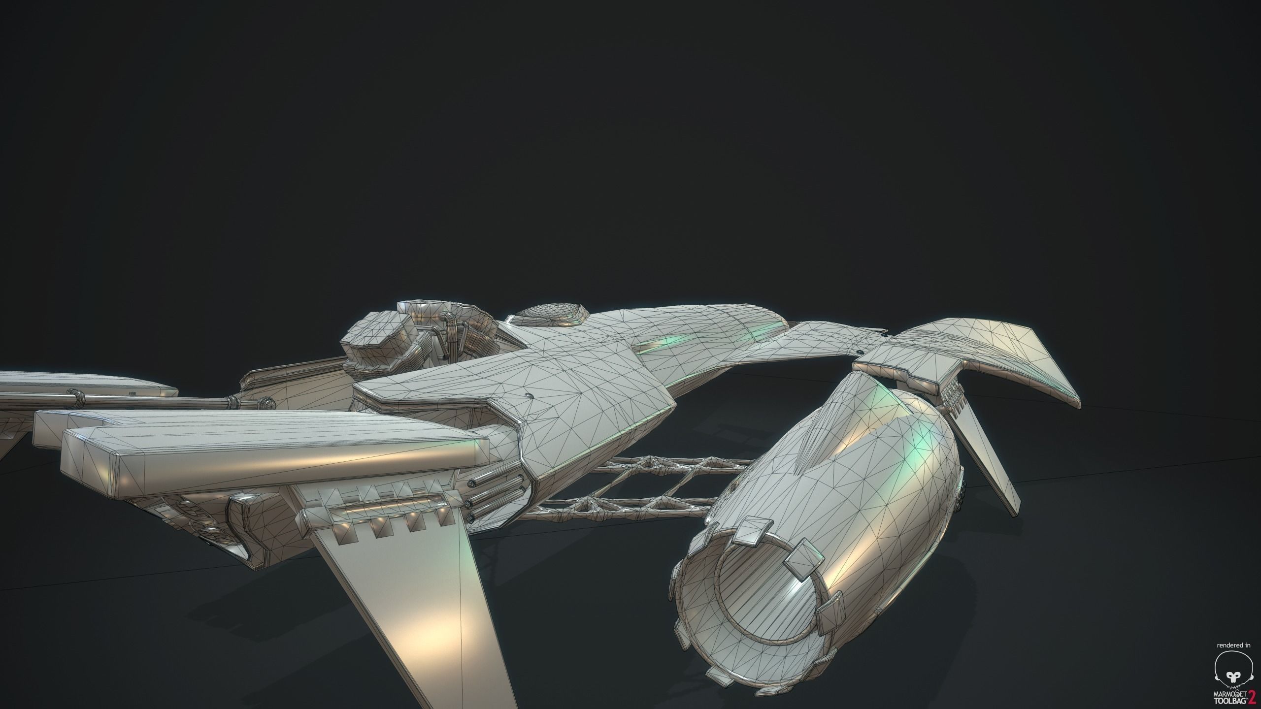 MsRacer Low Poly PBR plane Low-poly 3D model_26