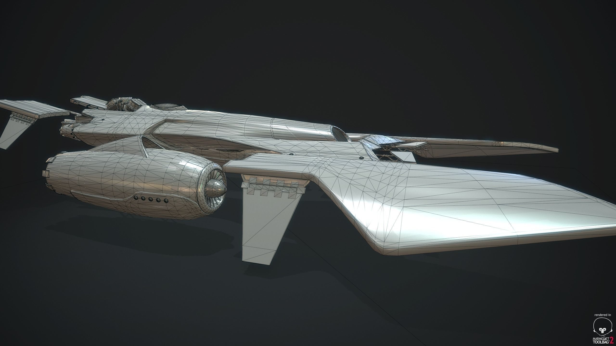 MsRacer Low Poly PBR plane Low-poly 3D model_28