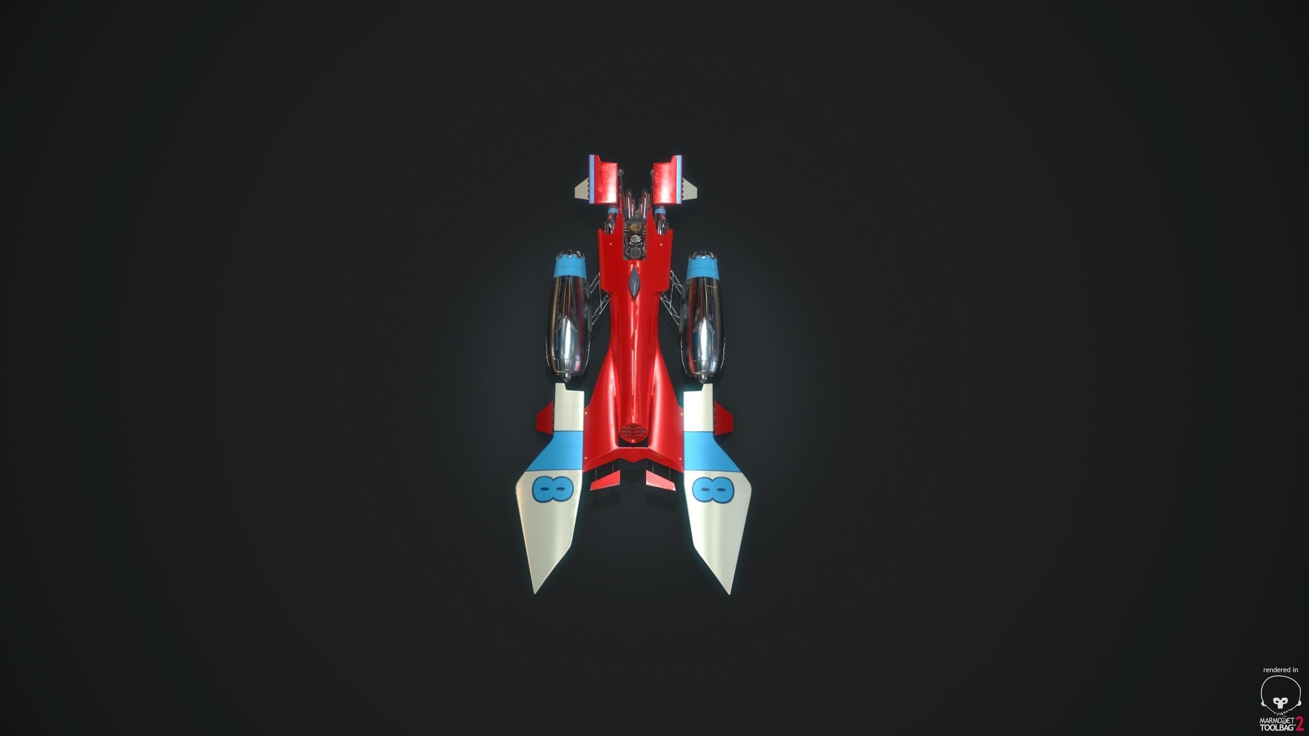 MsRacer Low Poly PBR plane Low-poly 3D model_21