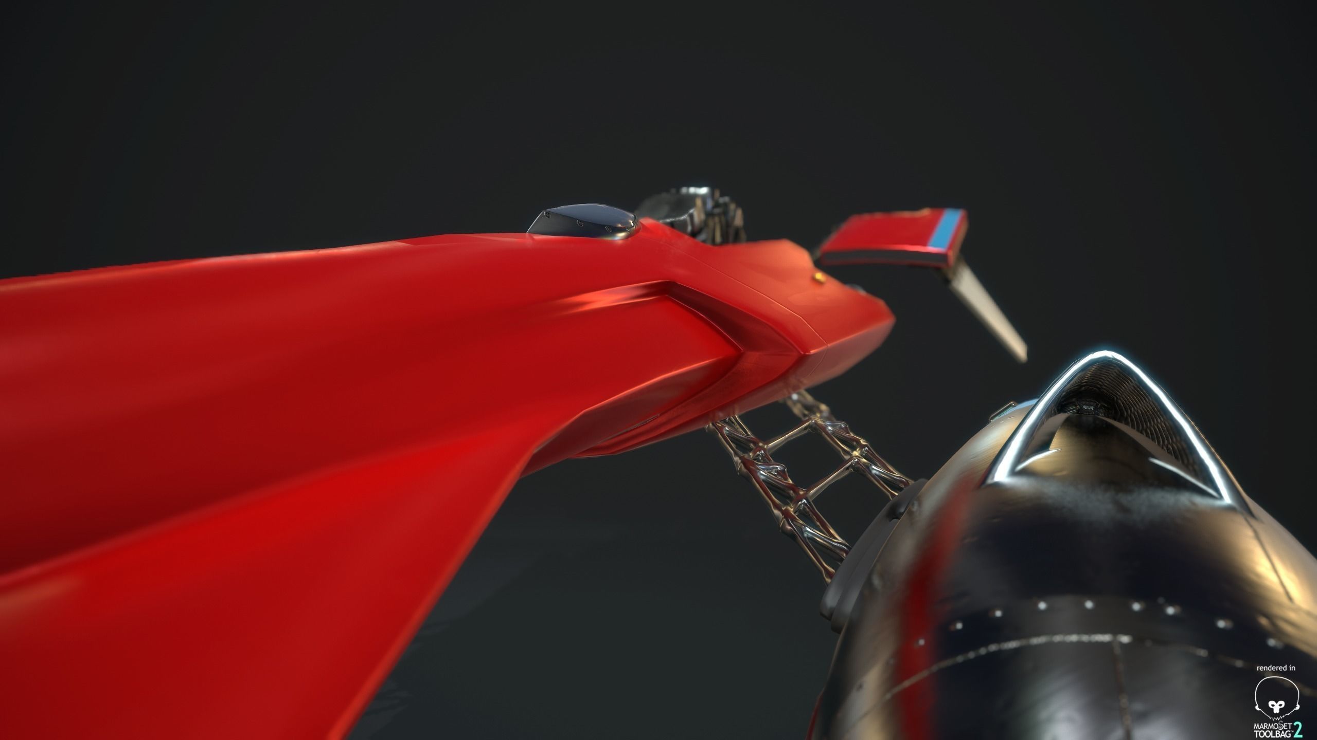 MsRacer Low Poly PBR plane Low-poly 3D model_13