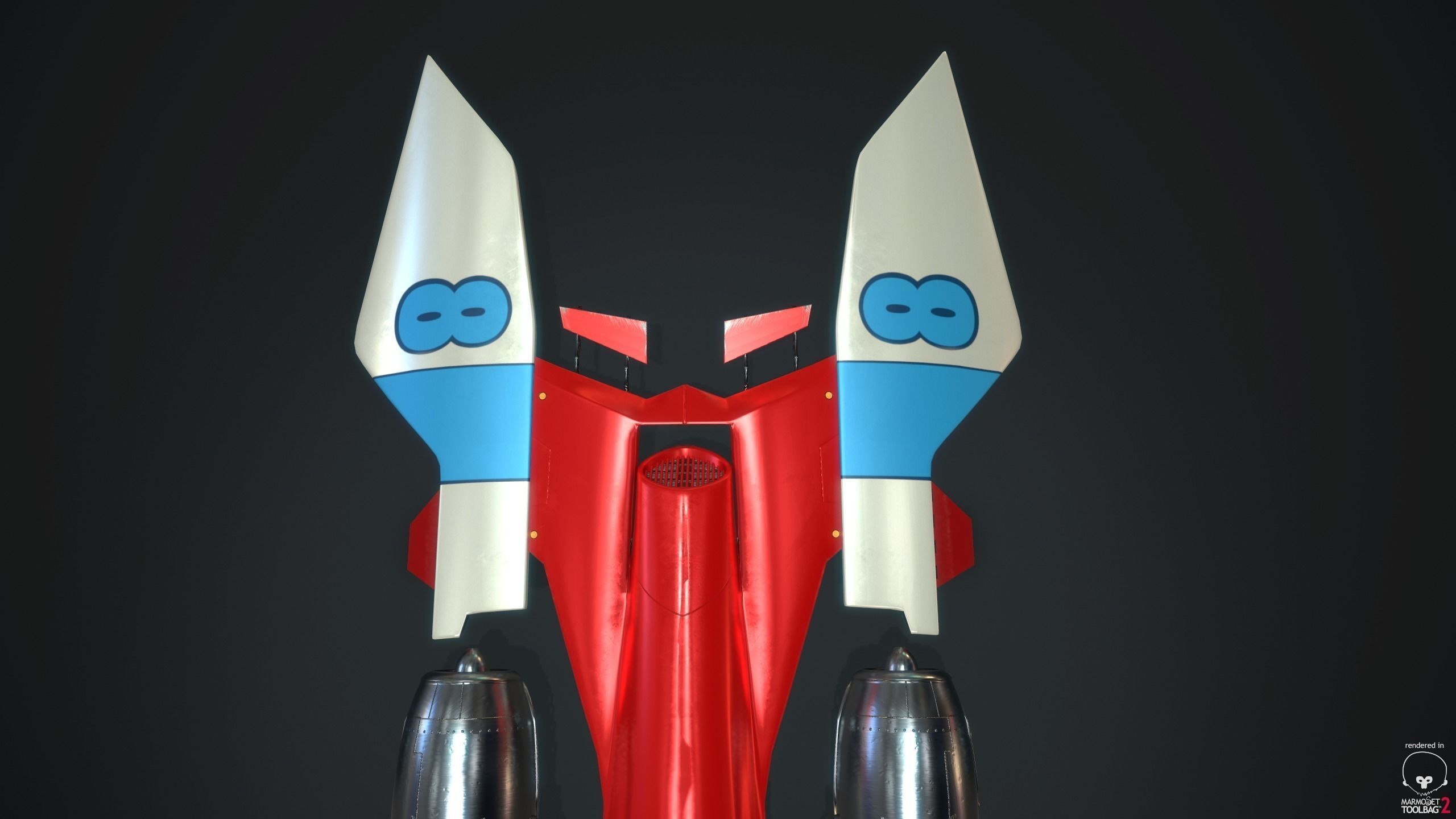 MsRacer Low Poly PBR plane Low-poly 3D model_20