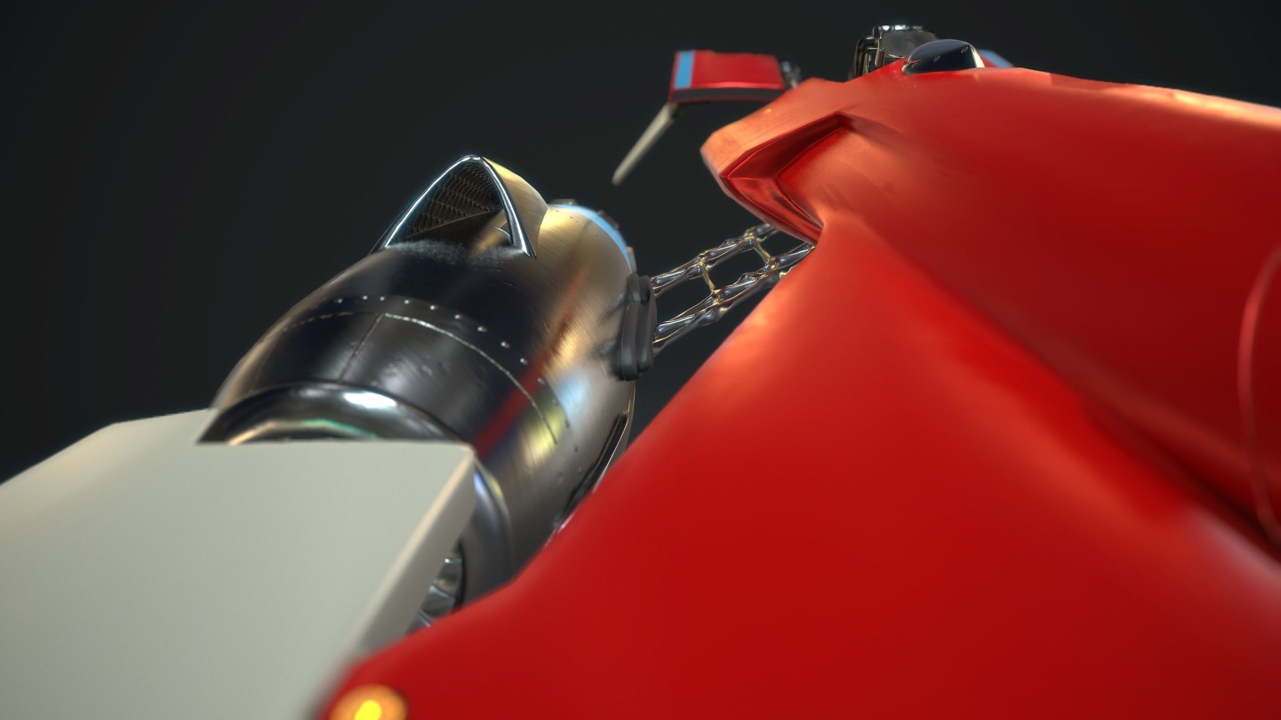 MsRacer Low Poly PBR plane Low-poly 3D model_12