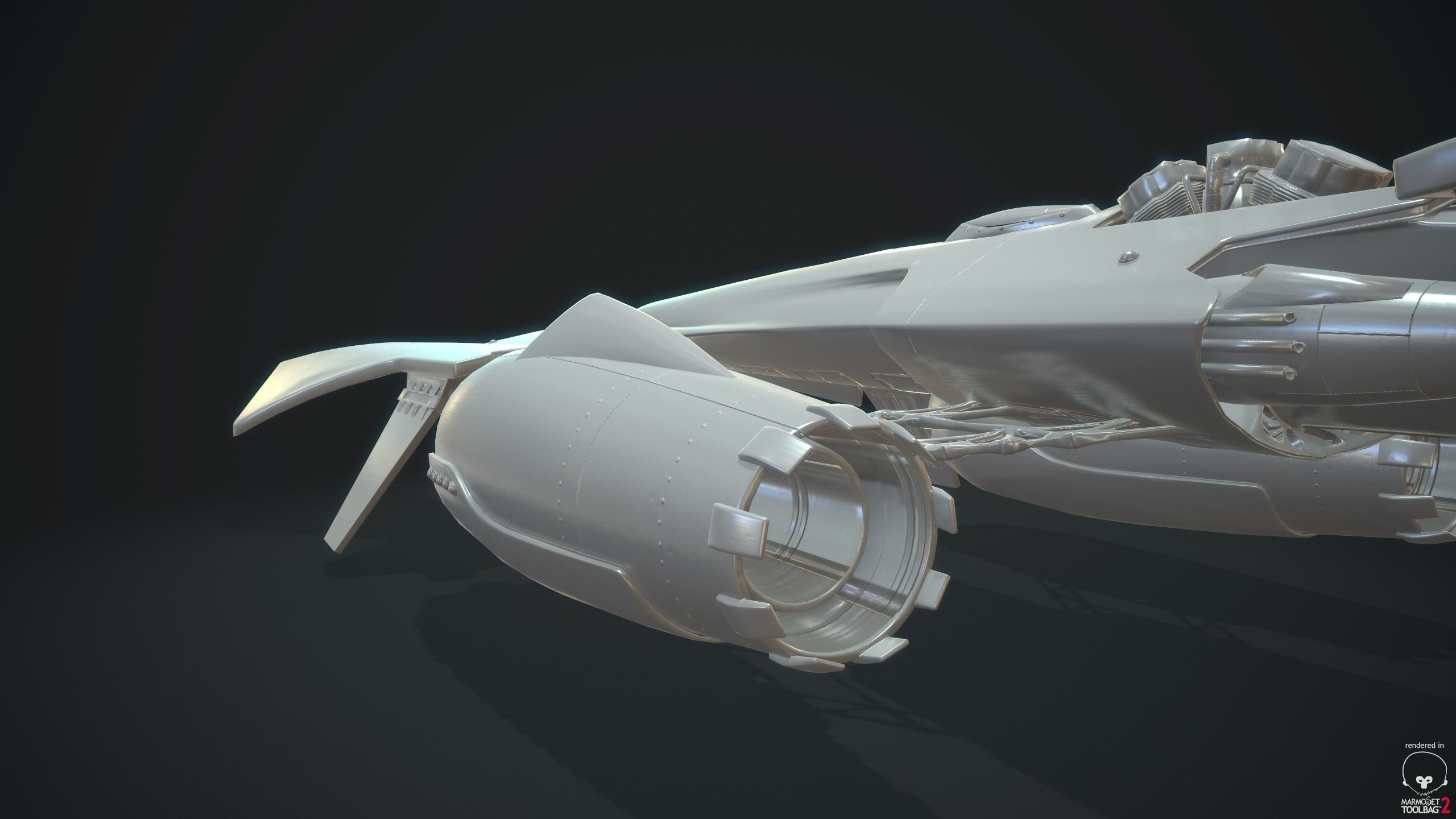 MsRacer Low Poly PBR plane Low-poly 3D model_30