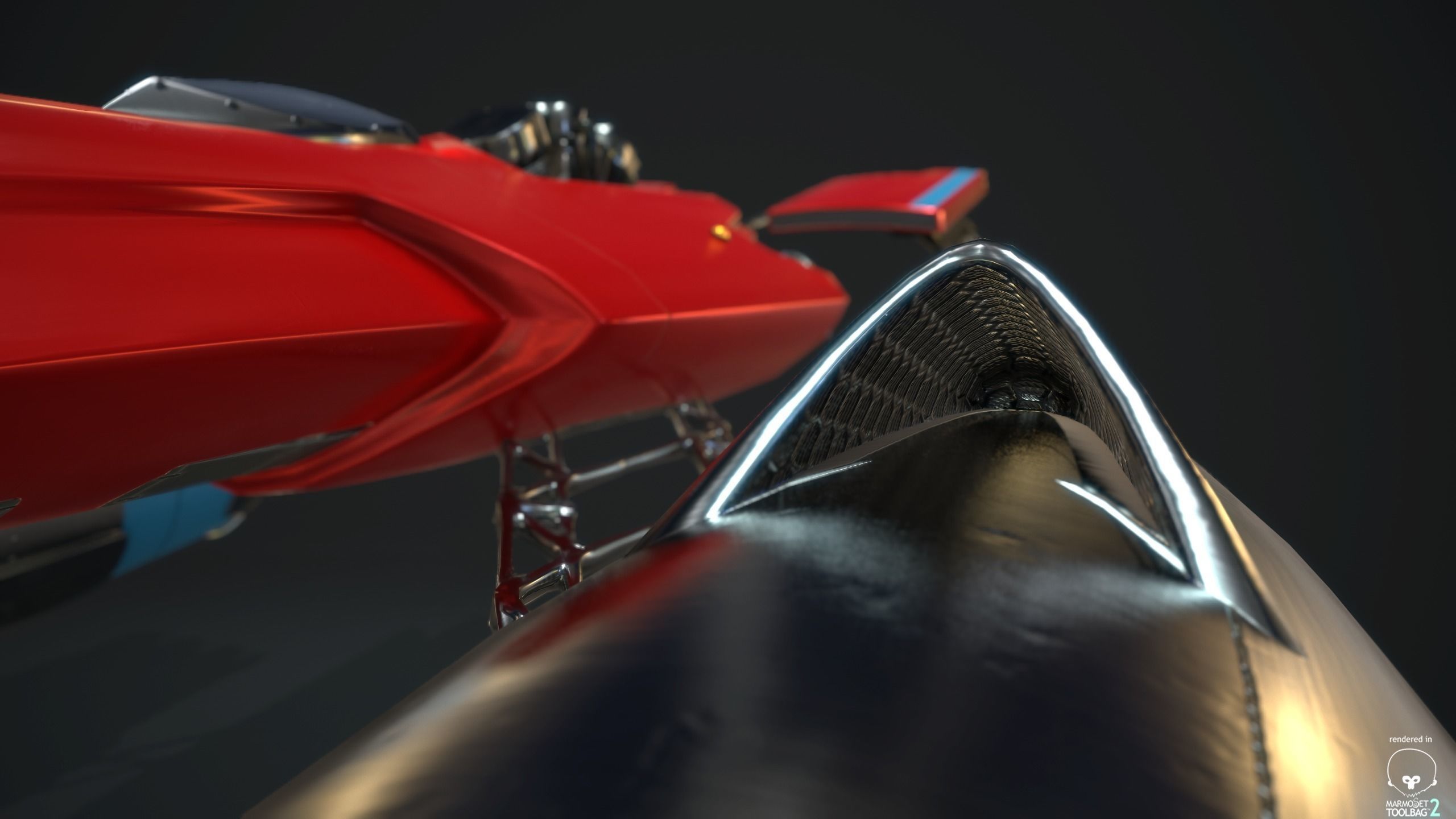 MsRacer Low Poly PBR plane Low-poly 3D model_10