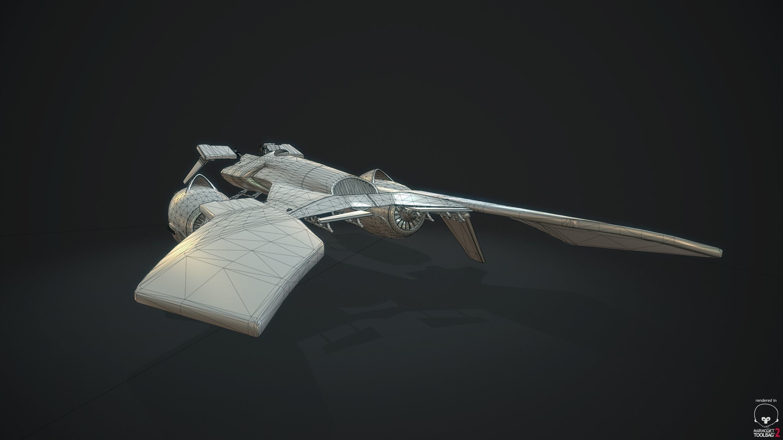 MsRacer Low Poly PBR plane Low-poly 3D model_27