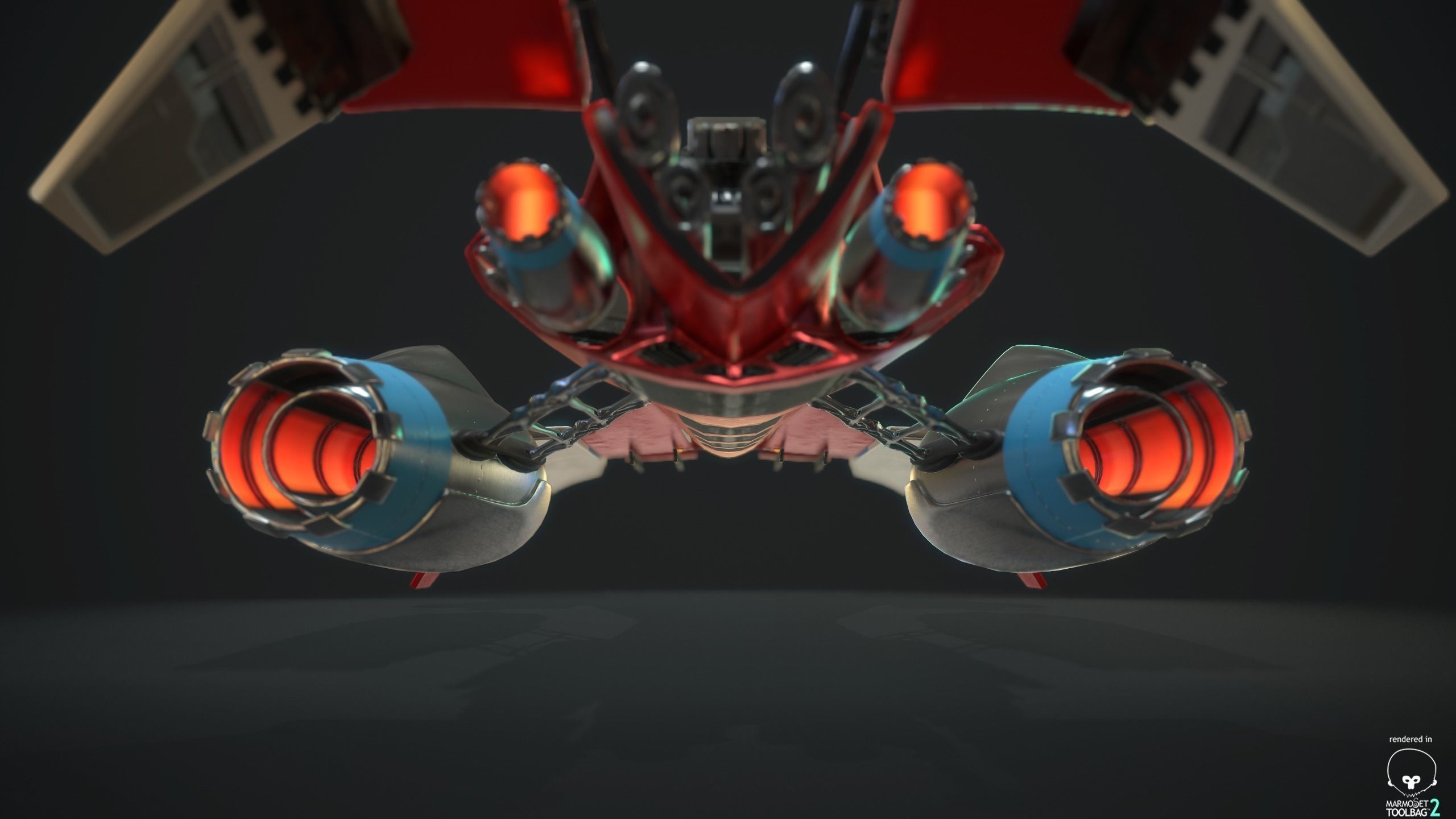 MsRacer Low Poly PBR plane Low-poly 3D model_11