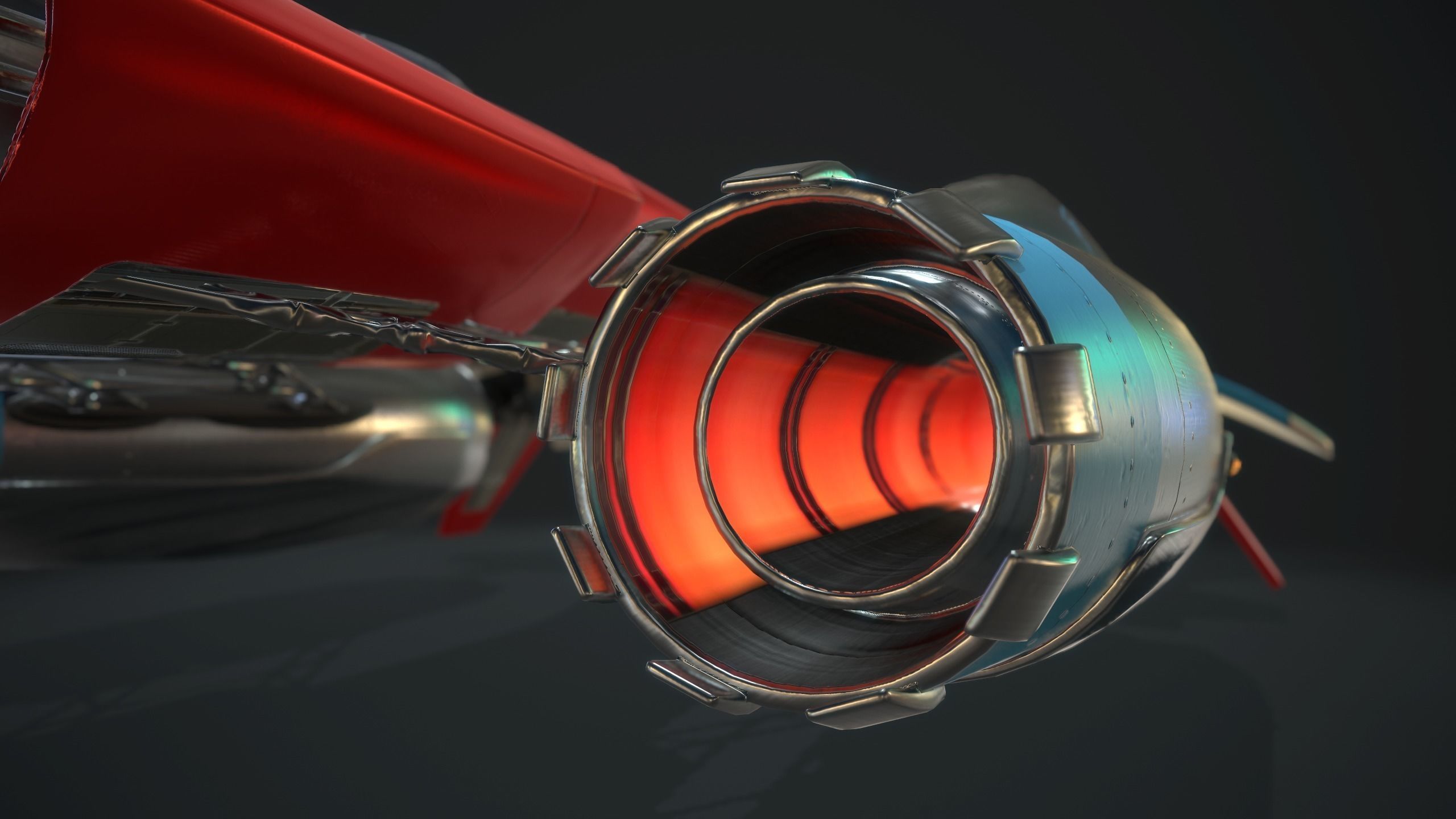 MsRacer Low Poly PBR plane Low-poly 3D model_17