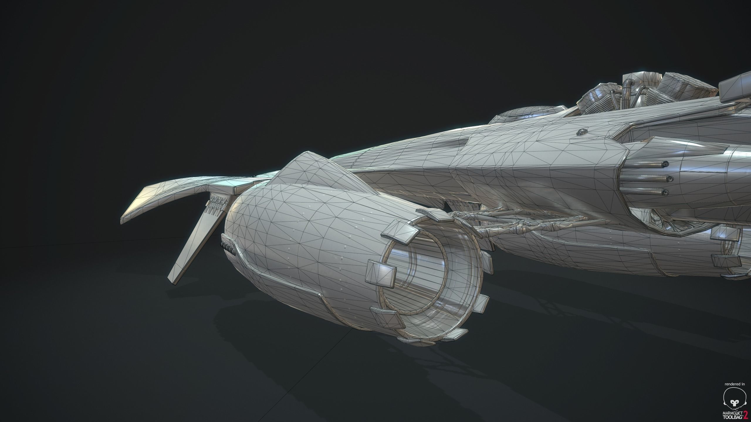 MsRacer Low Poly PBR plane Low-poly 3D model_29