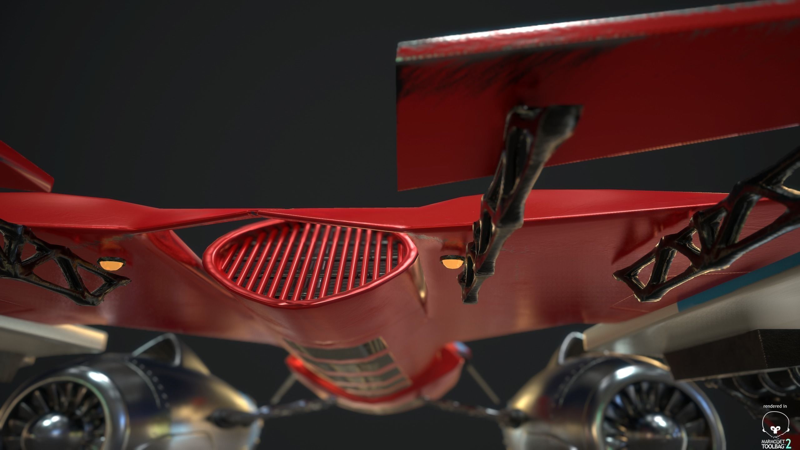 MsRacer Low Poly PBR plane Low-poly 3D model_15