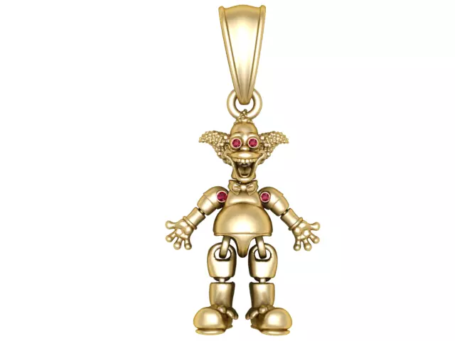 Playful Articulated Doll Pendant 3D Printable Model 3D print model