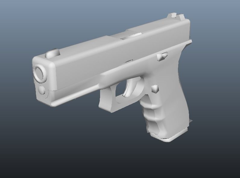 Glock 17 lowpoly model Free low-poly 3D model