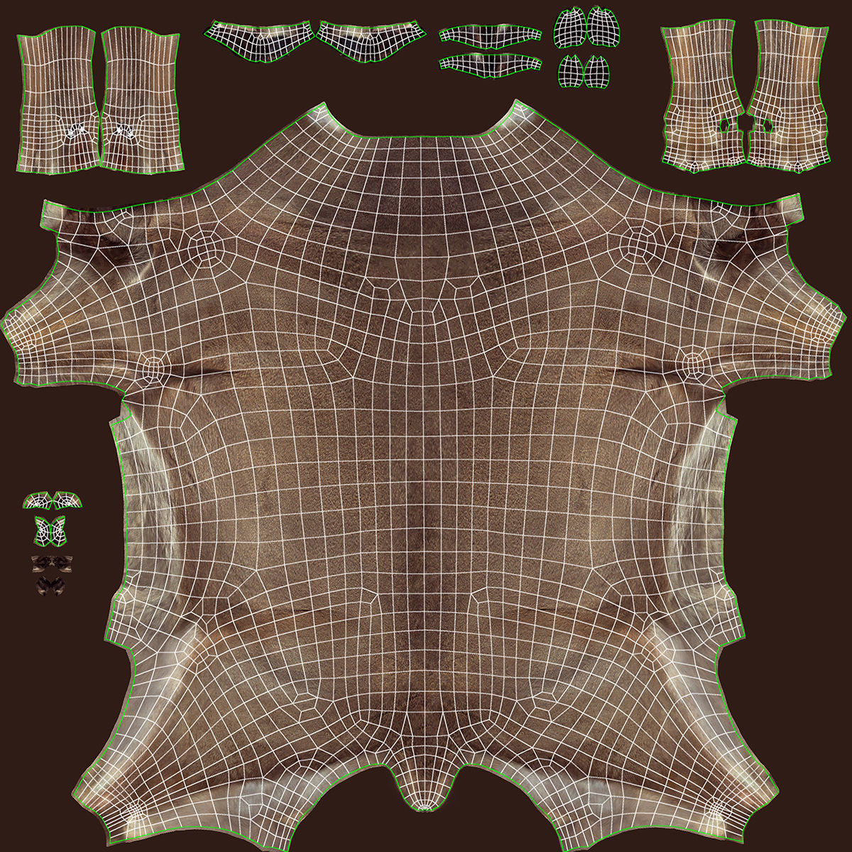 Deer animal Low-poly 3D model_29