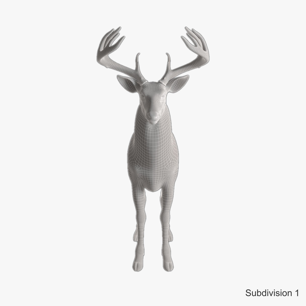 Deer animal Low-poly 3D model_22