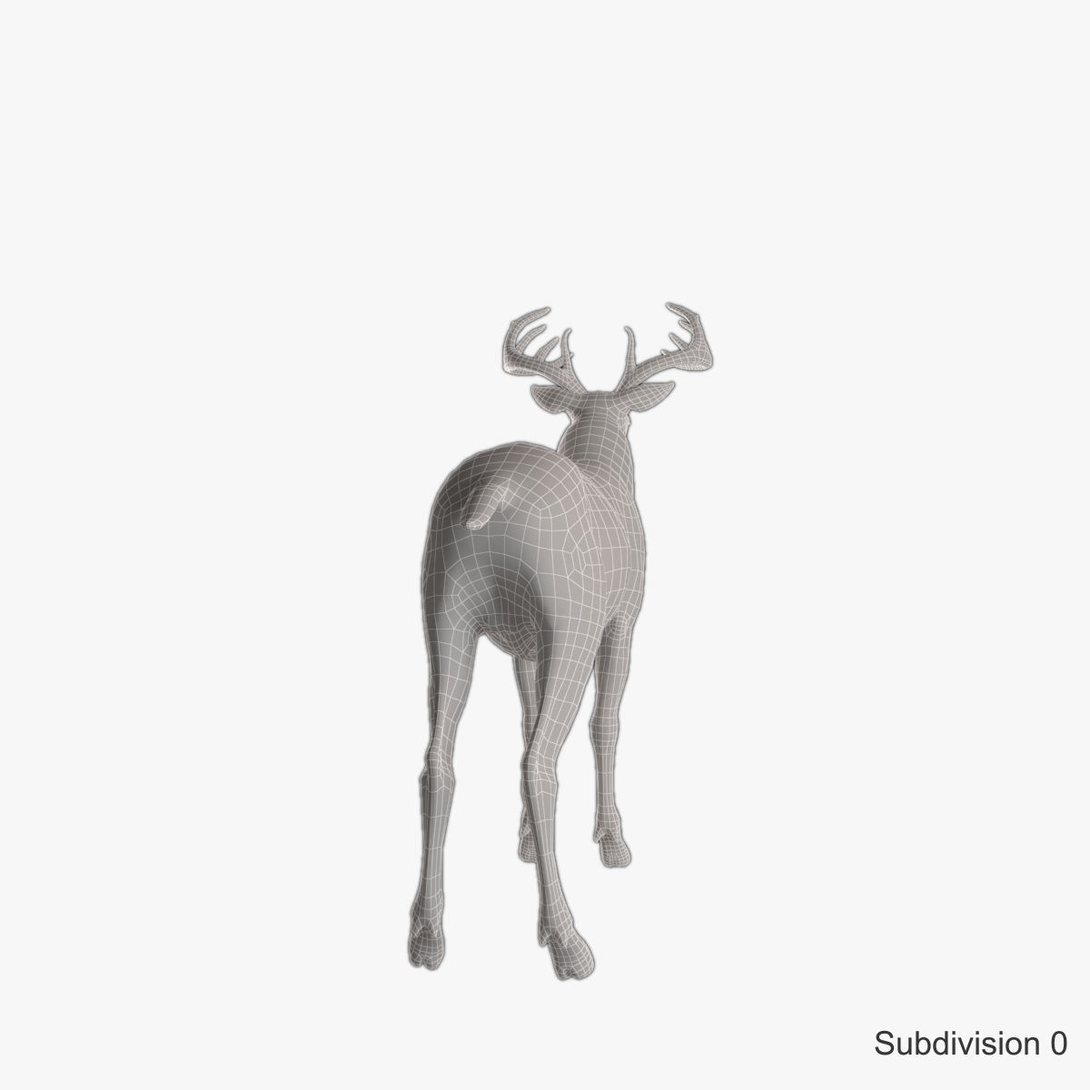Deer animal Low-poly 3D model_19