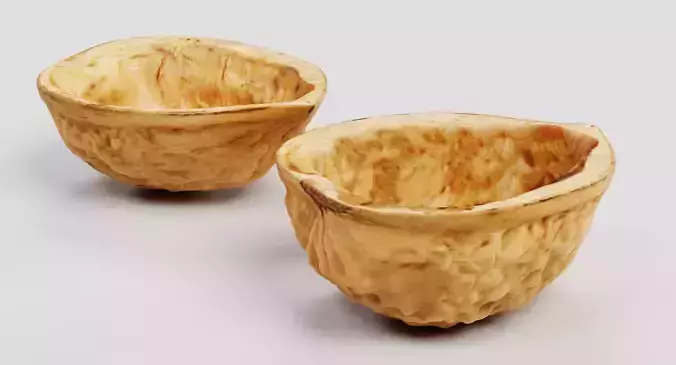 Walnut Shells - Realistic Halves 3D model 6
