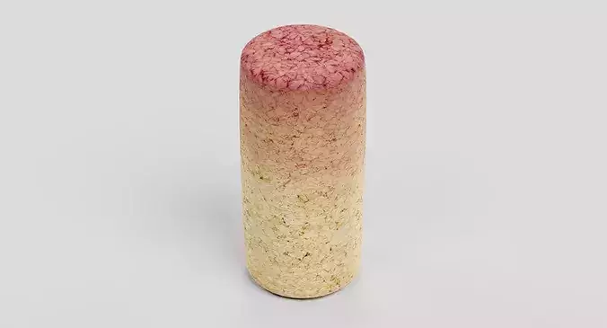 Used Wine Cork - Opened Bottle Stopper 3D model 4