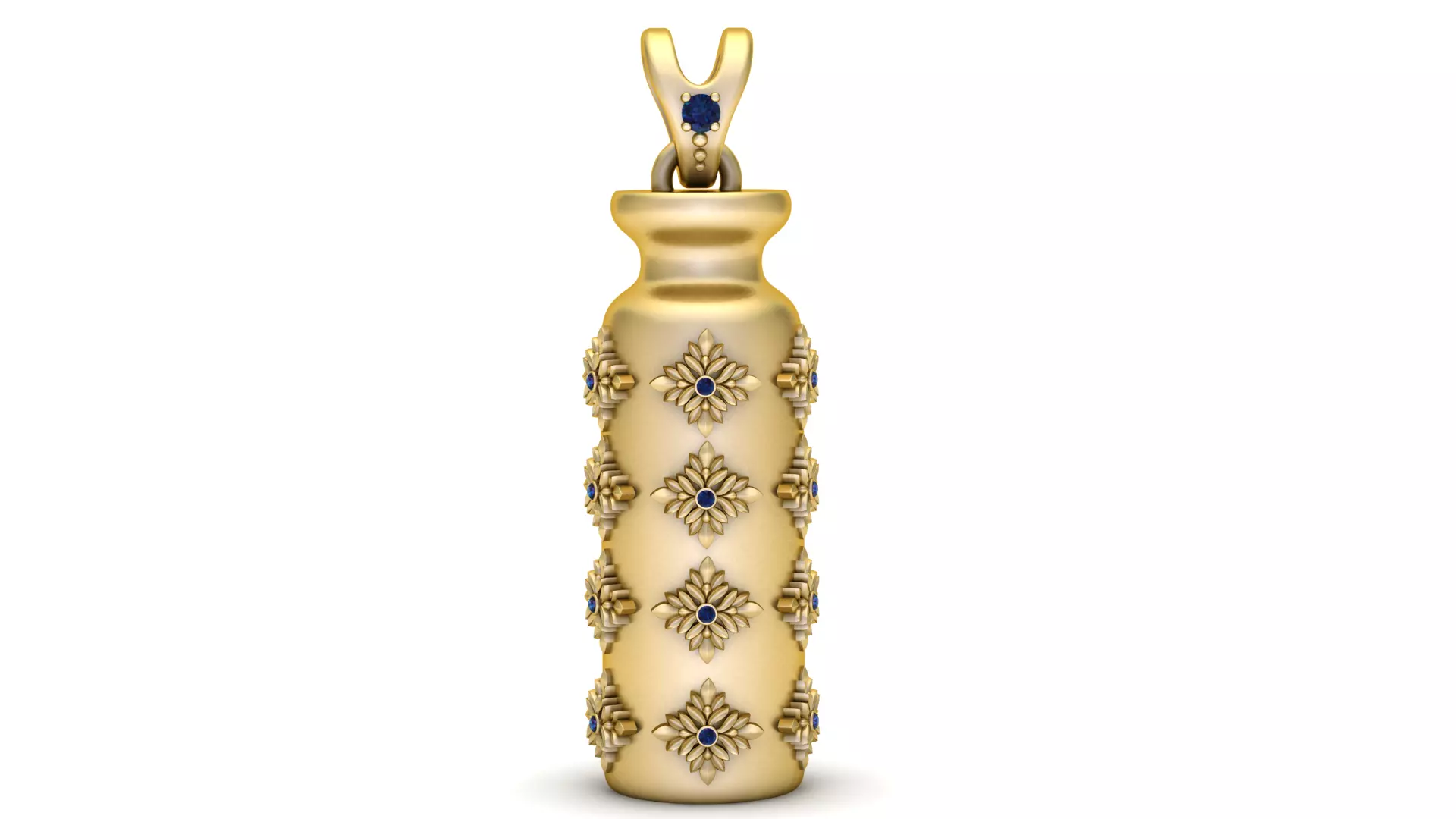 Elegant Floral Bottle Pendant 3D Printable Jewelry 3D print model