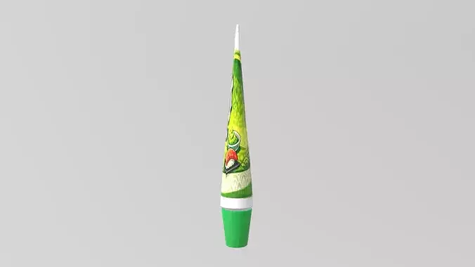 Stylized Low-Poly Wasabi Tube Low-poly 3D model 5