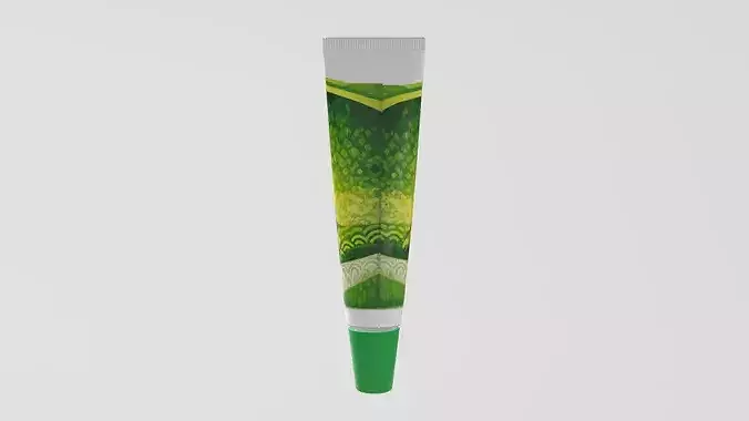 Stylized Low-Poly Wasabi Tube Low-poly 3D model 6