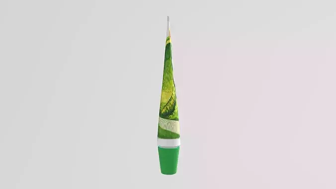 Stylized Low-Poly Wasabi Tube Low-poly 3D model 7