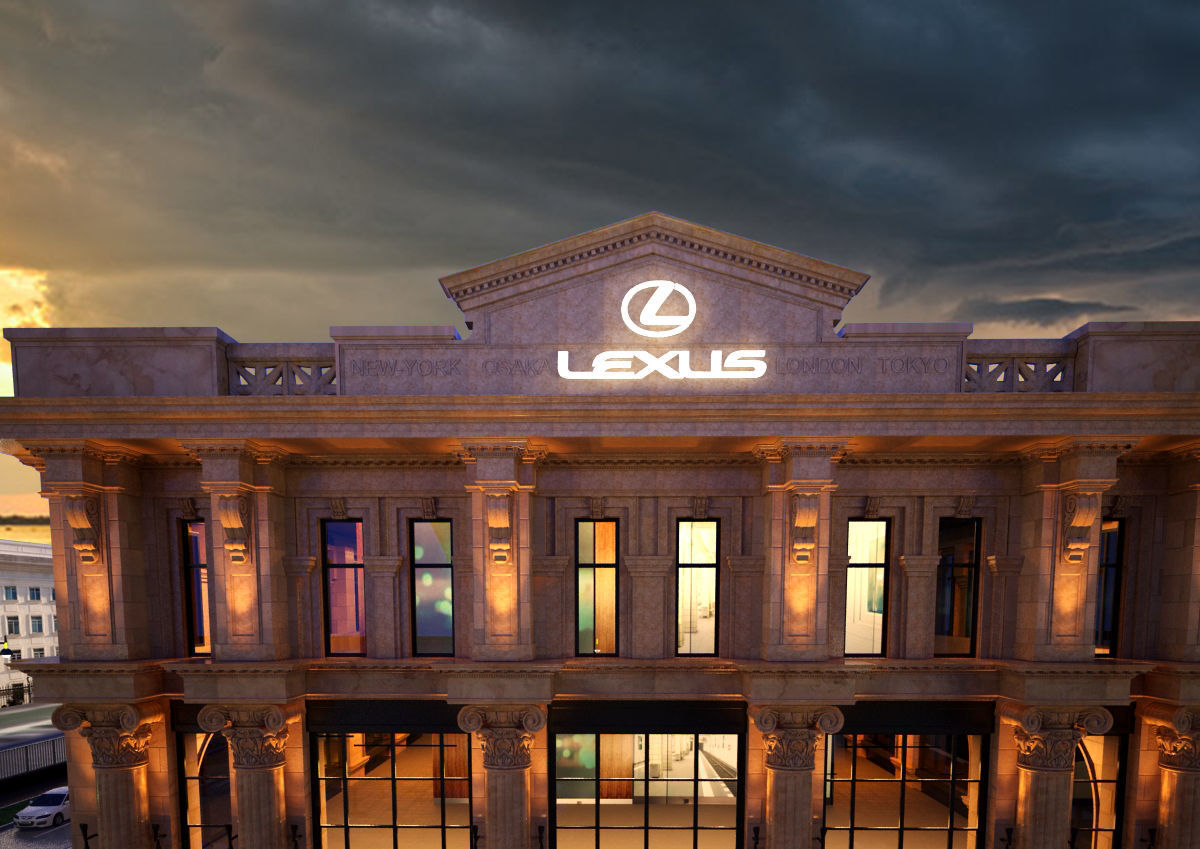 Classic hotel Exterior Scene 3D model_14