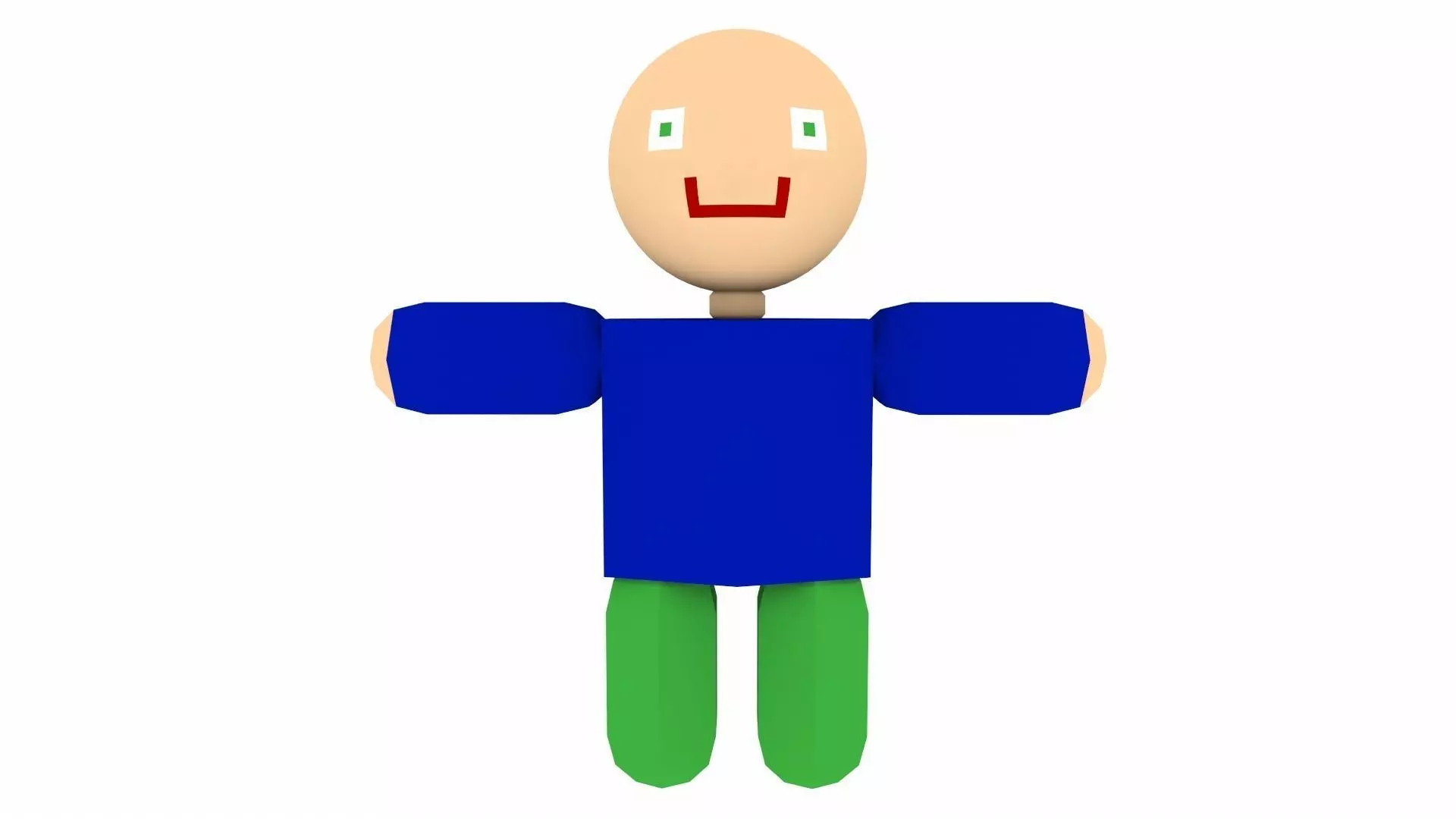 free simple figure Free low-poly 3D model