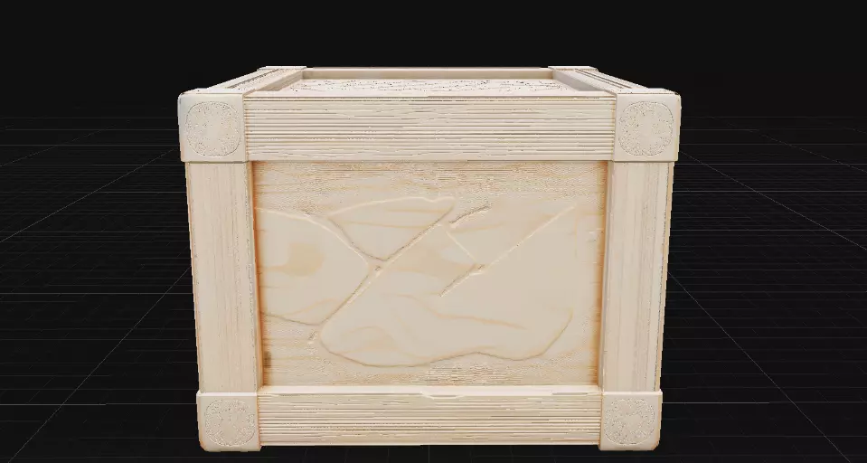 Wooden Crate Game Ready Prop 3D Model Games And Animations Low-poly 3D model