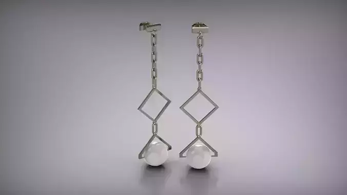 Jewelry earring pearl pave silver 